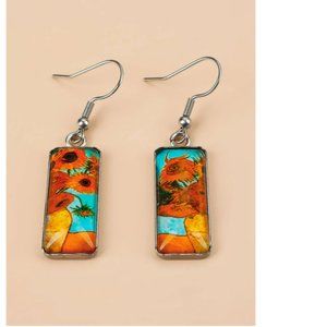 3/25 Van Gogh Fashion Jewelry Sun Flower Earrings